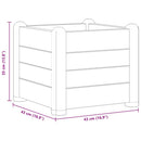 vidaXL kőszürke kerti PP magaságyás 43 x 43 x 35 cm