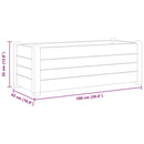 vidaXL kőszürke kerti PP magaságyás 100 x 43 x 35 cm