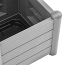 vidaXL kőszürke polipropilén rácsos kerti ültetőláda 43 x 43 x 142 cm