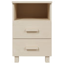 vidaXL HAMAR 2 db mézbarna tömör fa éjjeliszekrény 40 x 35 x 62 cm