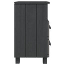vidaXL HAMAR 2 db sötétszürke tömör fa éjjeliszekrény 40x35x62 cm