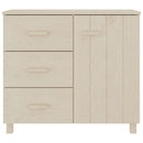 vidaXL HAMAR mézbarna tömör fenyőfa tálalószekrény 90 x 40 x 80 cm