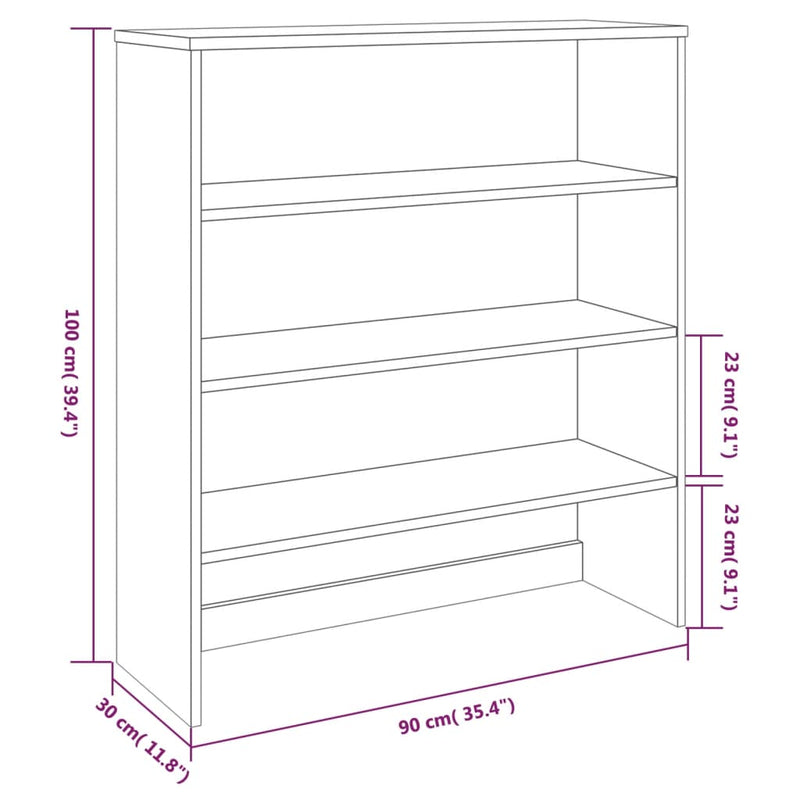 vidaXL HAMAR mézbarna tömör fenyőfa felső szekrény 90 x 30 x 100 cm