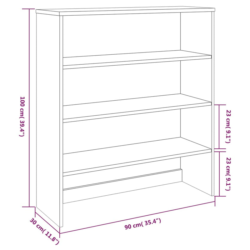 vidaXL HAMAR világosszürke tömör fenyőfa felső szekrény 90x30x100 cm