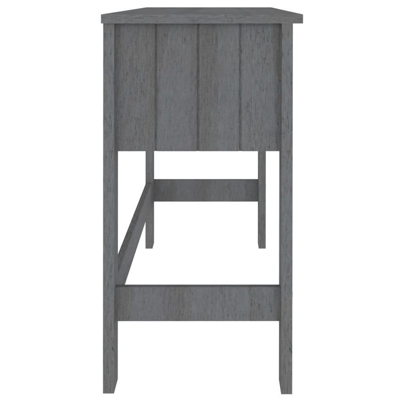 vidaXL HAMAR sötétszürke tömör fenyőfa íróasztal 110 x 40 x 75 cm