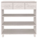 vidaXL HAMAR fehér tömör fenyőfa tálalóasztal 90 x 35 x 90 cm