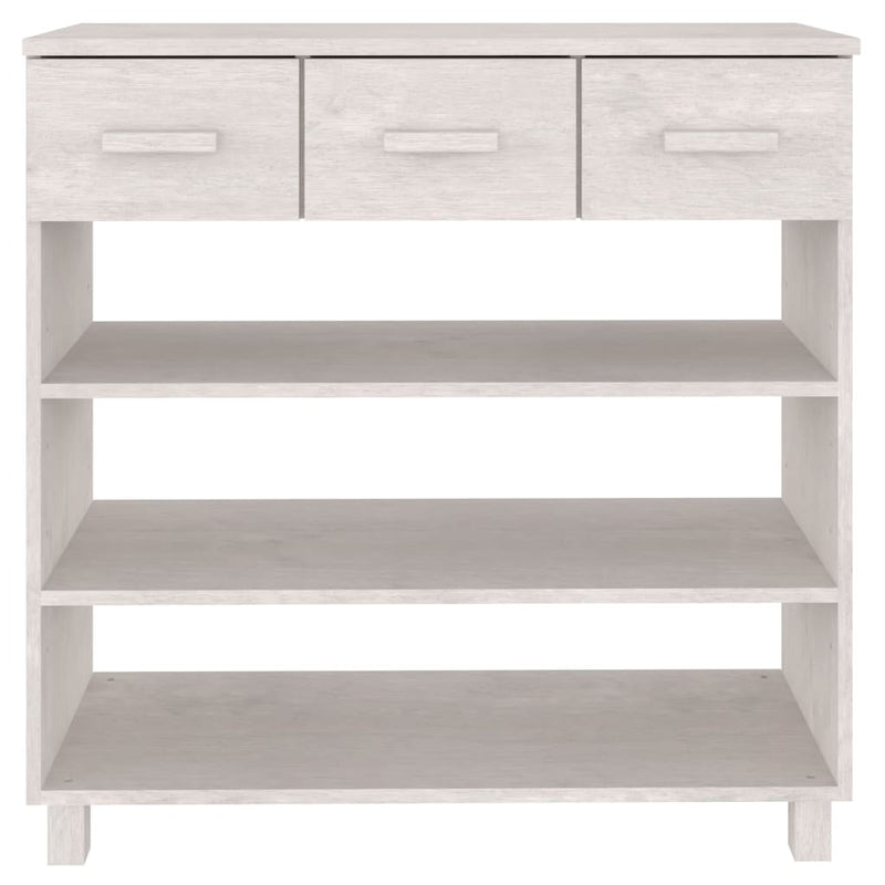 vidaXL HAMAR fehér tömör fenyőfa tálalóasztal 90 x 35 x 90 cm