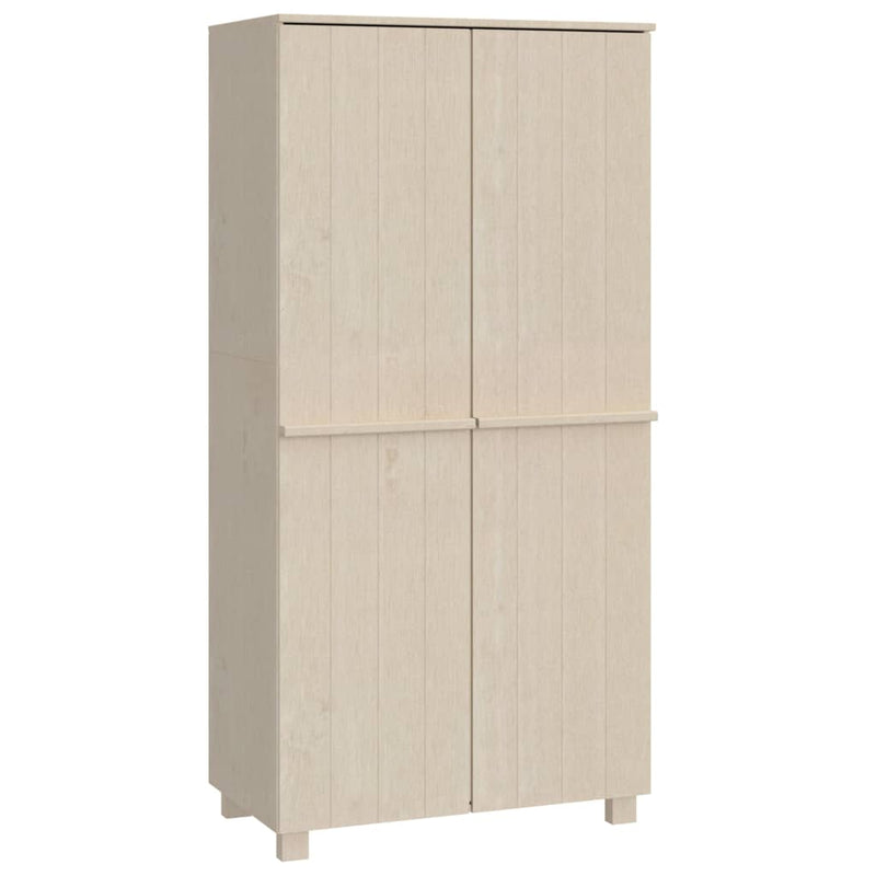 vidaXL HAMAR mézbarna tömör fenyőfa gardrób 89 x 50 x 180 cm