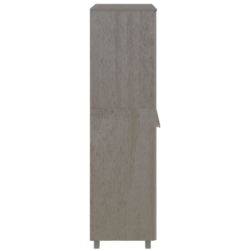 vidaXL HAMAR világosszürke tömör fenyőfa gardrób 89 x 50 x 180 cm