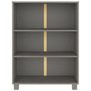 vidaXL HAMAR világosszürke tömör fenyőfa könyvszekrény 85x35x112 cm