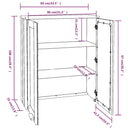 vidaXL HAMAR mézbarna tömör fenyőfa felső szekrény 85 x 35 x 100 cm