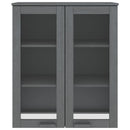 vidaXL HAMAR sötétszürke tömör fenyőfa felső szekrény 85 x 35 x 100 cm