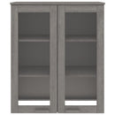 vidaXL HAMAR világosszürke tömör fenyőfa felső szekrény 85x35x100 cm