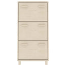 vidaXL HAMAR mézbarna tömör fenyőfa cipőszekrény 59,5 x 35 x 117 cm