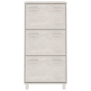 vidaXL HAMAR fehér tömör fenyőfa cipőszekrény 59,5 x 35 x 117 cm