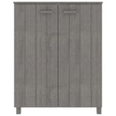 vidaXL HAMAR világosszürke tömör fenyőfa cipőszekrény 85 x 40 x 108 cm