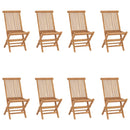 vidaXL 8 db tömör tíkfa összecsukható kerti szék