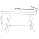 vidaXL tömör tíkfa pad 80 cm