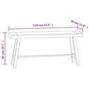 vidaXL tömör tíkfa pad 110 cm
