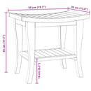 vidaXL tömör tíkfa fürdőszobai kisasztal 50 x 35 x 45 cm