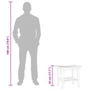 vidaXL tömör tíkfa fürdőszobai kisasztal 50 x 35 x 45 cm