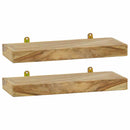 vidaXL 2 db tömör tíkfa falipolc 40 x 15 x 4 cm