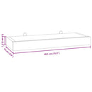 vidaXL 2 db tömör tíkfa falipolc 40 x 15 x 4 cm