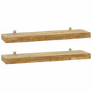 vidaXL 2 db tömör tíkfa falipolc 60 x 15 x 4 cm