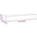 vidaXL 2 db tömör tíkfa falipolc 60 x 15 x 4 cm