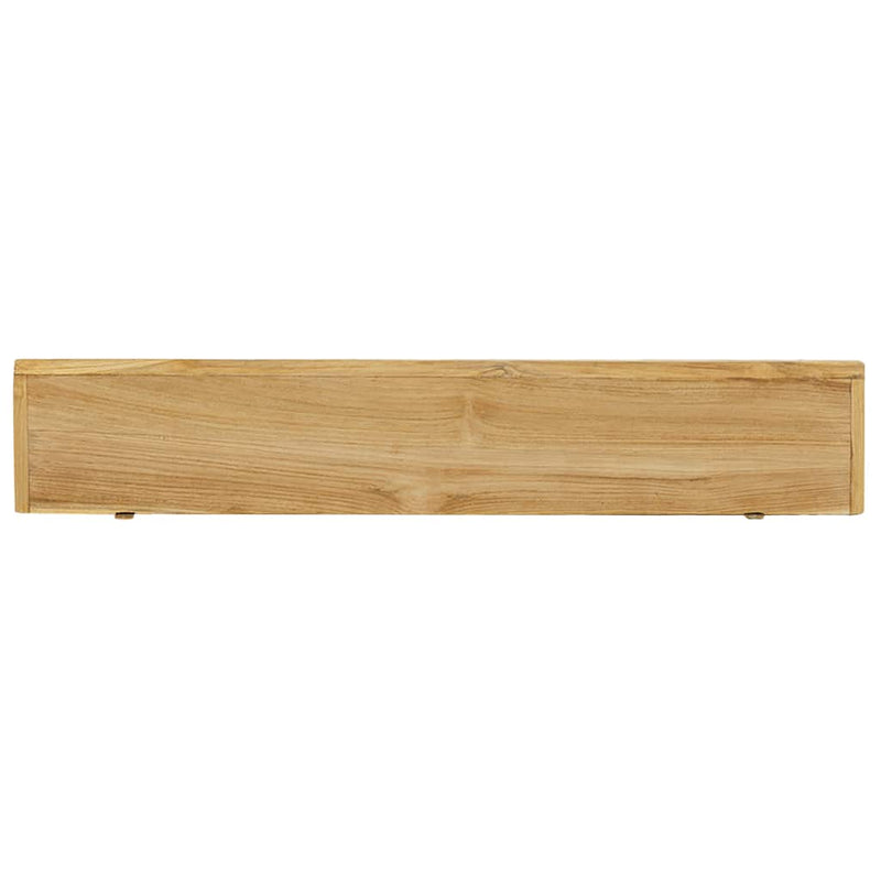 vidaXL 2 db tömör tíkfa falipolc 90 x 15 x 4 cm