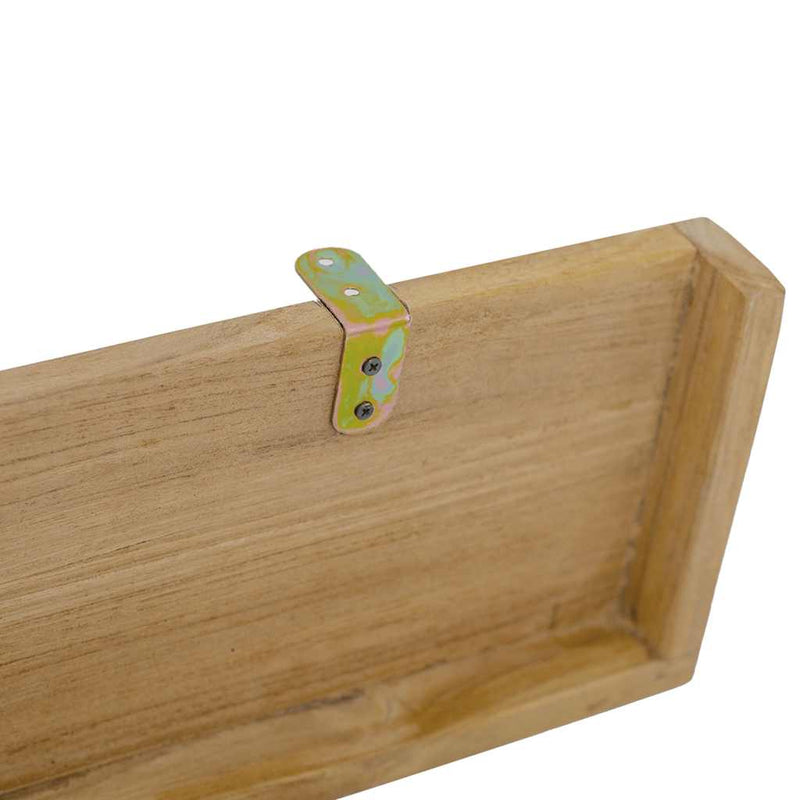 vidaXL 2 db tömör tíkfa falipolc 90 x 15 x 4 cm
