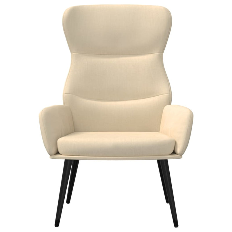 vidaXL krémszínű szövet pihenőszék