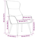 vidaXL kék szövet pihenőfotel