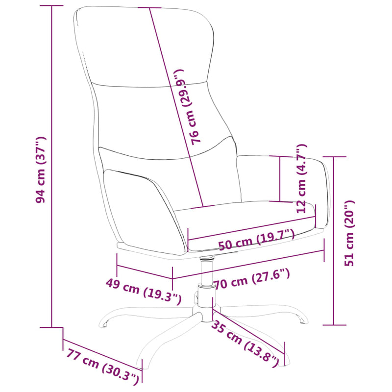 vidaXL sötétszürke szövet pihenőszék