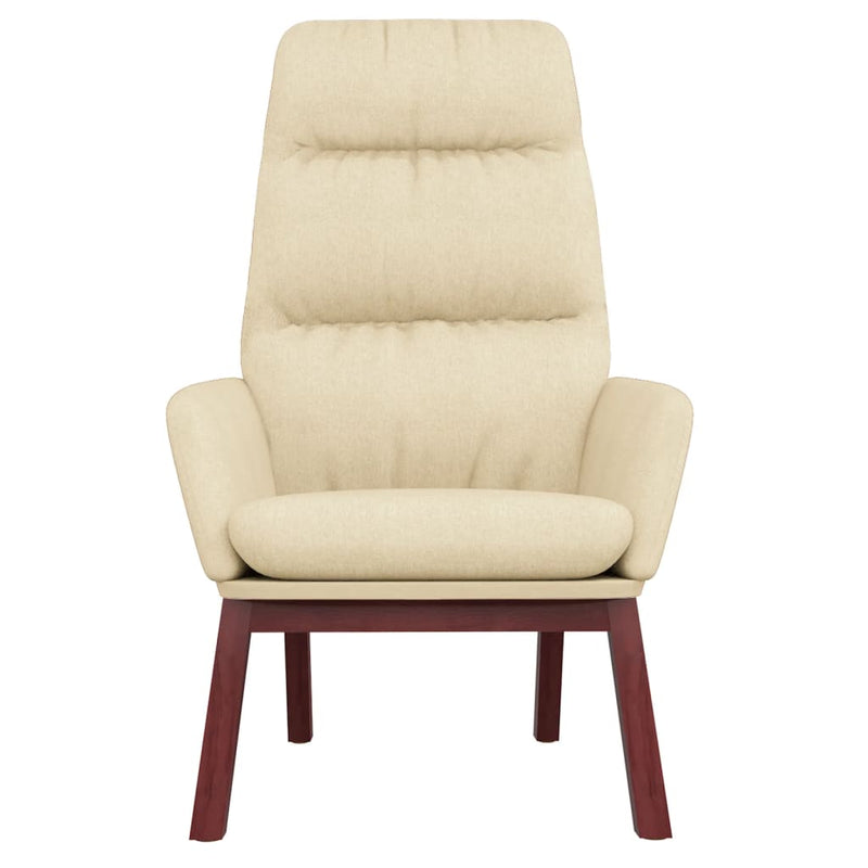 vidaXL krémszínű szövet pihenőfotel