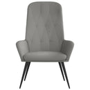 vidaXL világosszürke bársony pihenőfotel
