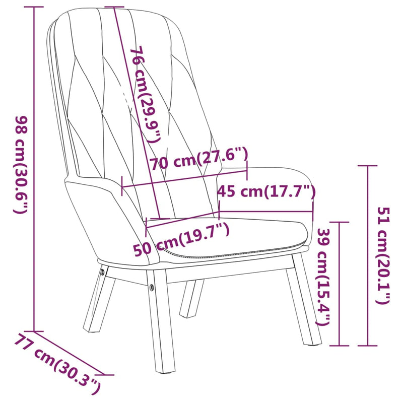vidaXL fekete bársony pihenőszék