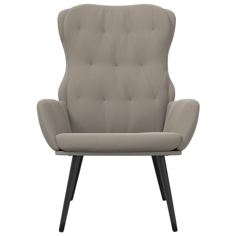 vidaXL világosszürke bársony pihenőfotel