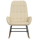 vidaXL krémszínű szövet hintaszék