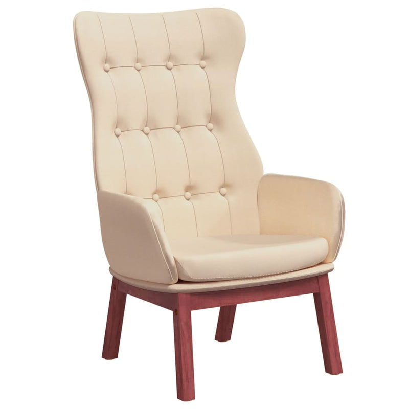 vidaXL krémszínű szövet pihenőfotel