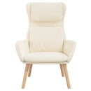 vidaXL krémfehér bársony pihenőfotel