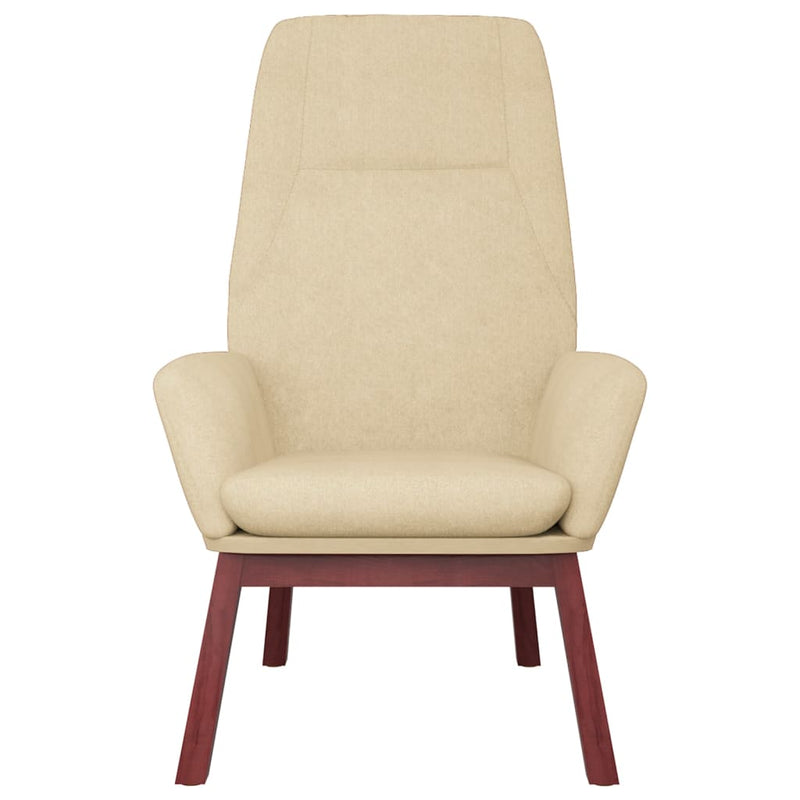 vidaXL krémszínű szövet pihenőfotel