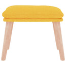 vidaXL mustársárga szövet lábzsámoly 45 x 29,5 x 35 cm