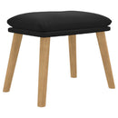 vidaXL fekete bársony lábzsámoly 45x29,5x35 cm