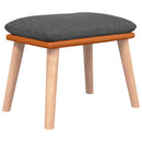 vidaXL sötétszürke szövet és műbőr lábzsámoly 45x29,5x35 cm