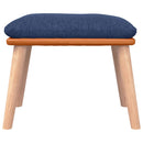 vidaXL kék szövet és műbőr lábzsámoly 45x29,5x35 cm