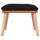 vidaXL fekete szövet és műbőr lábzsámoly 45x29,5x35 cm