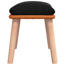 vidaXL fekete szövet és műbőr lábzsámoly 45x29,5x35 cm