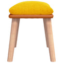 vidaXL mustársárga szövet és műbőr lábzsámoly 45x29,5x35 cm