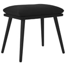 vidaXL fekete bársony lábzsámoly 45x29,5x35 cm